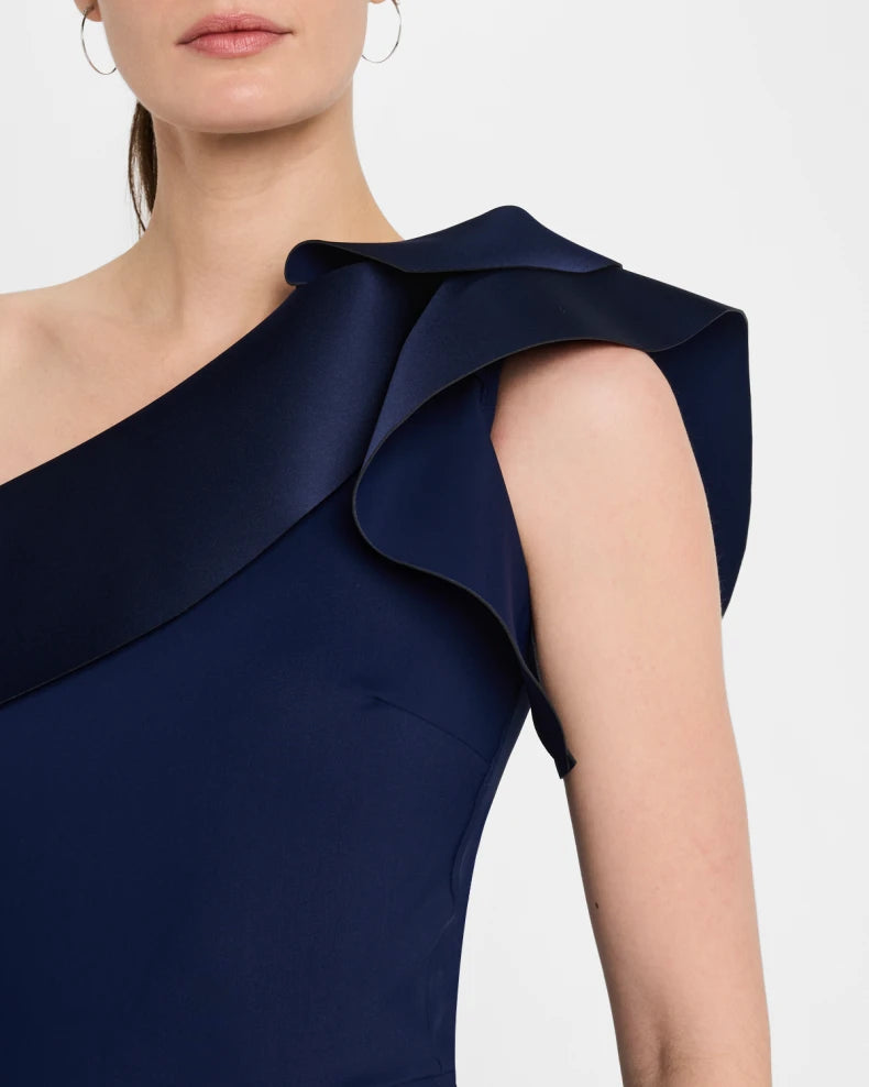 Rippyka One-Shoulder Peplum Mermaid Gown Beautiful and charming simple and unique design