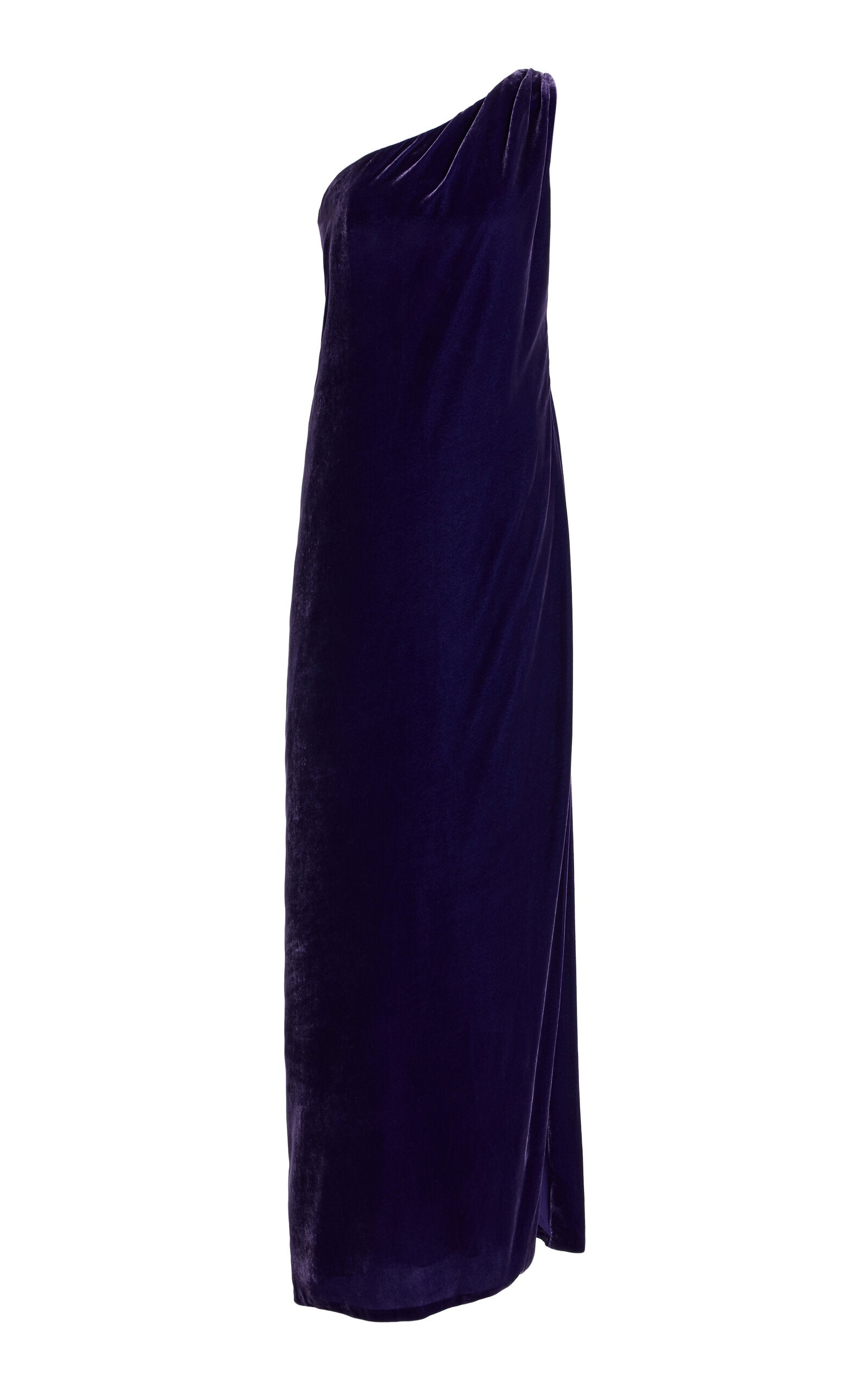 Ralph Lauren 2000s One-Shoulder Velvet Gown