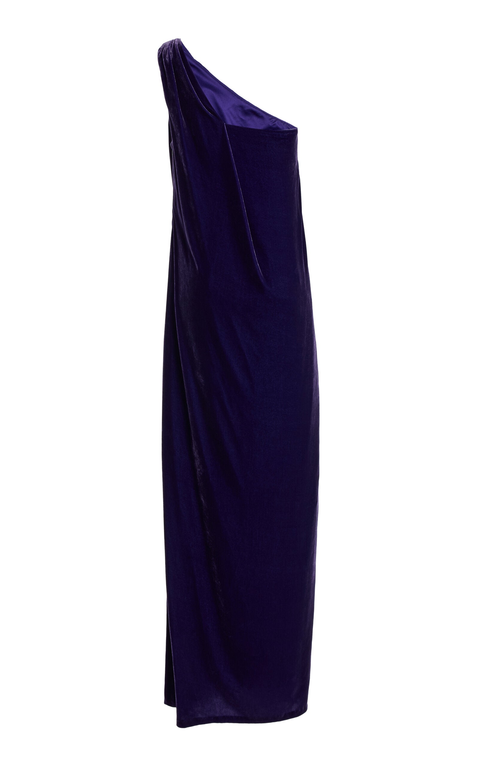 Ralph Lauren 2000s One-Shoulder Velvet Gown