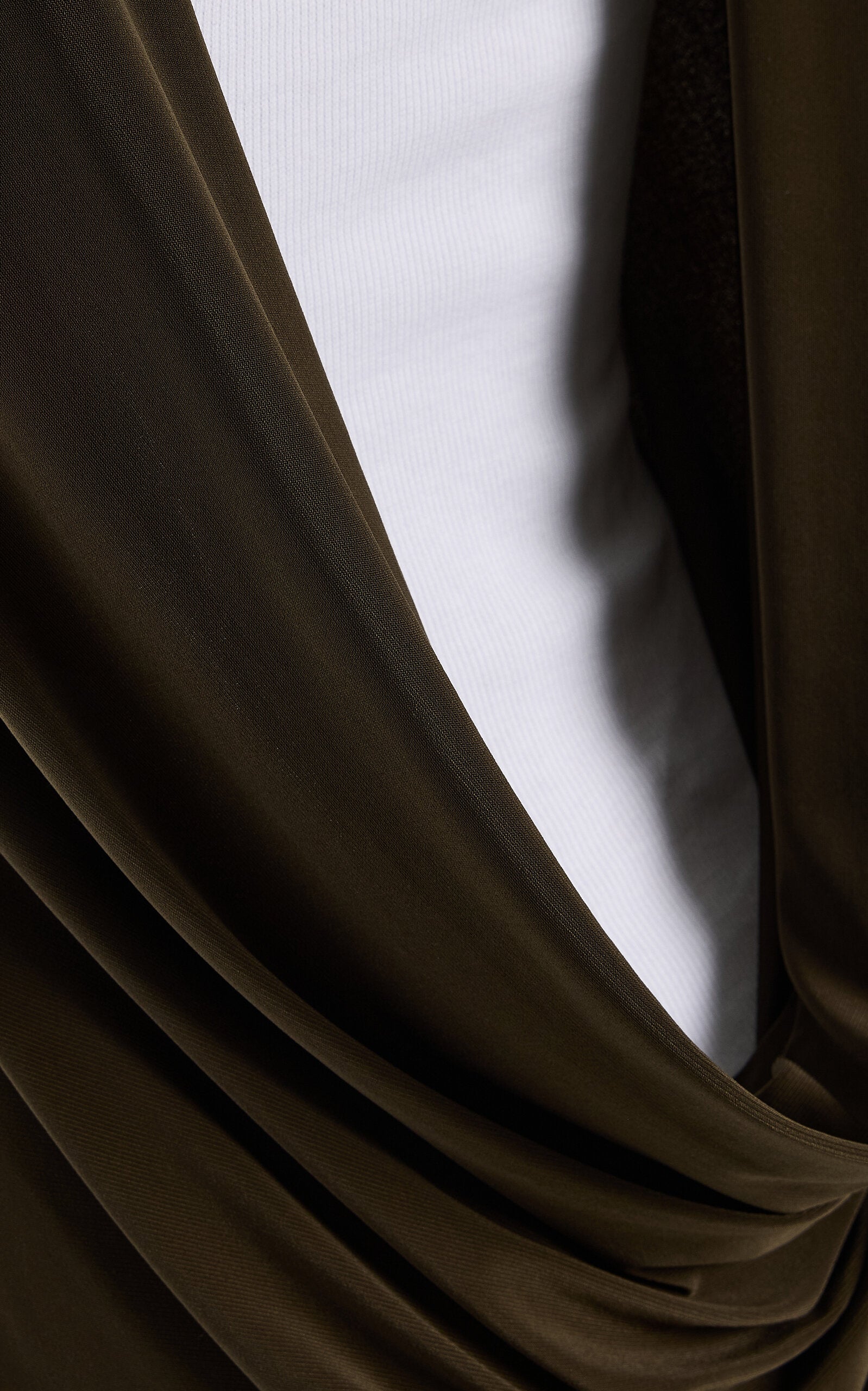 Ladies' Spring And Summer Vacation Cape-Detailed Roma Kort Layered Cotton Jersey Maxi Dress