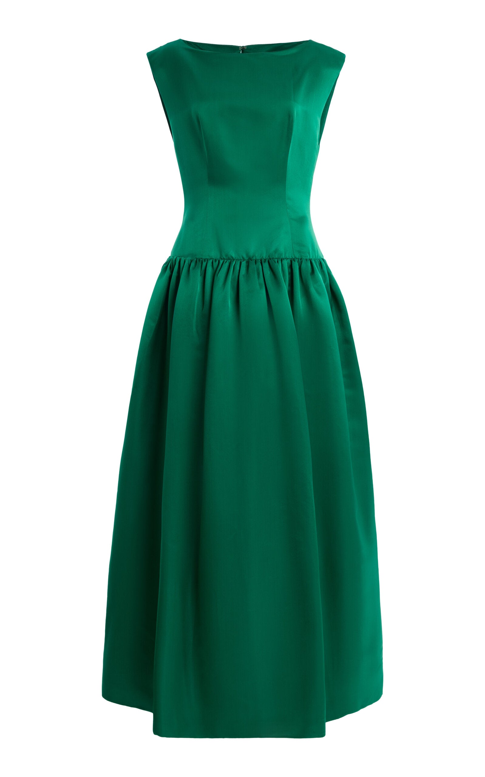 Oscar De La Renta 80s Drop-Waist Silk Gown Gentle beautiful and grand