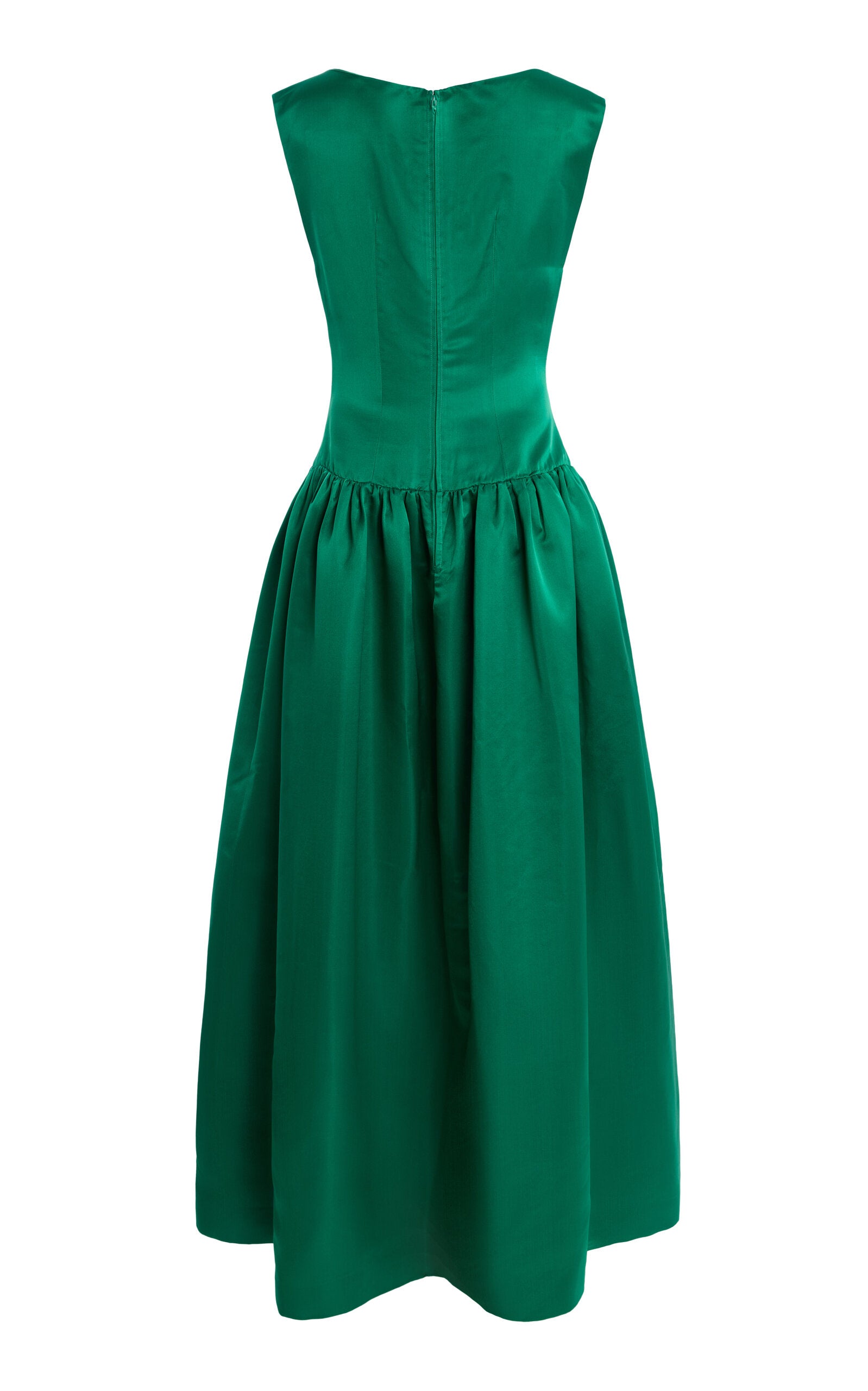 Oscar De La Renta 80s Drop-Waist Silk Gown Gentle beautiful and grand