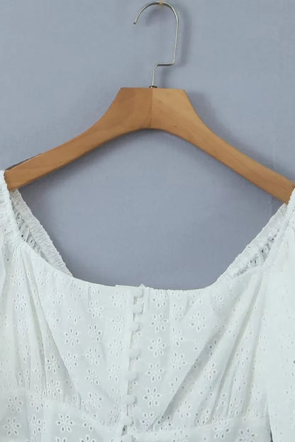 Classy White Long Sleeves Short Graduation Dress