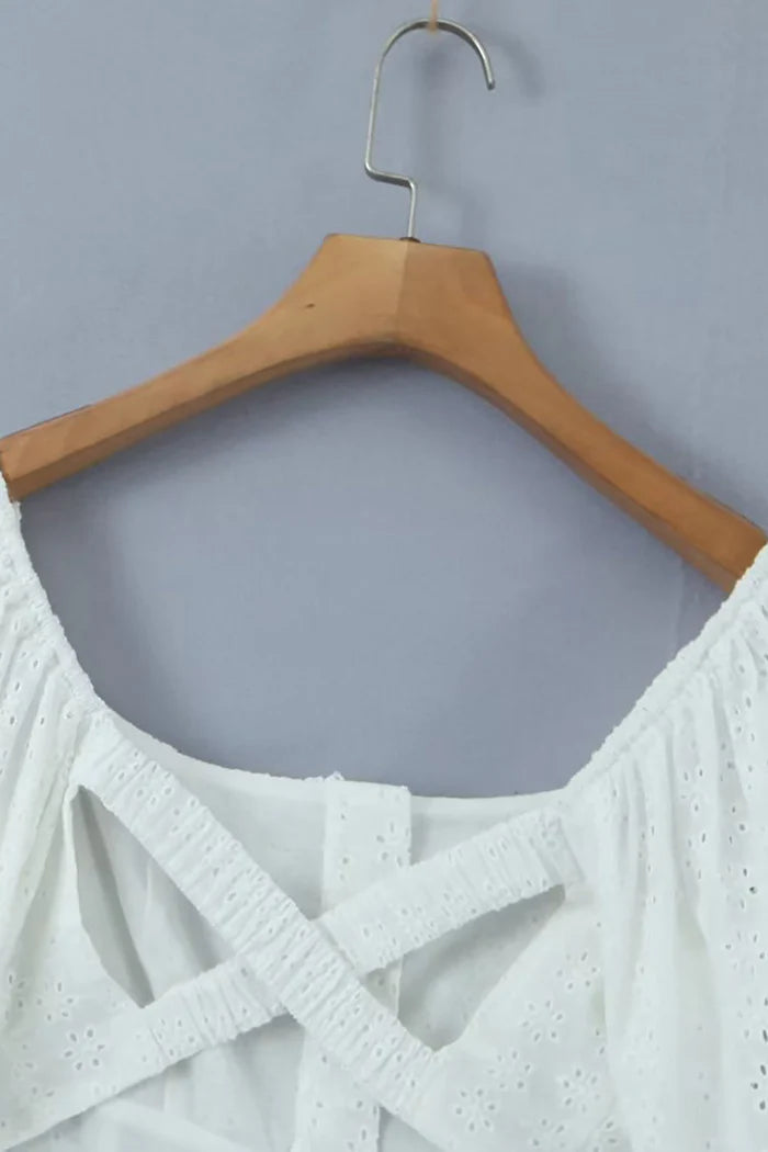 Classy White Long Sleeves Short Graduation Dress