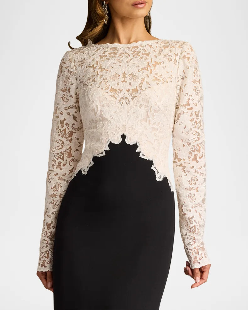 Bow One-Shoulder Crepe Satin Gown Beautiful and charming simple and unique design