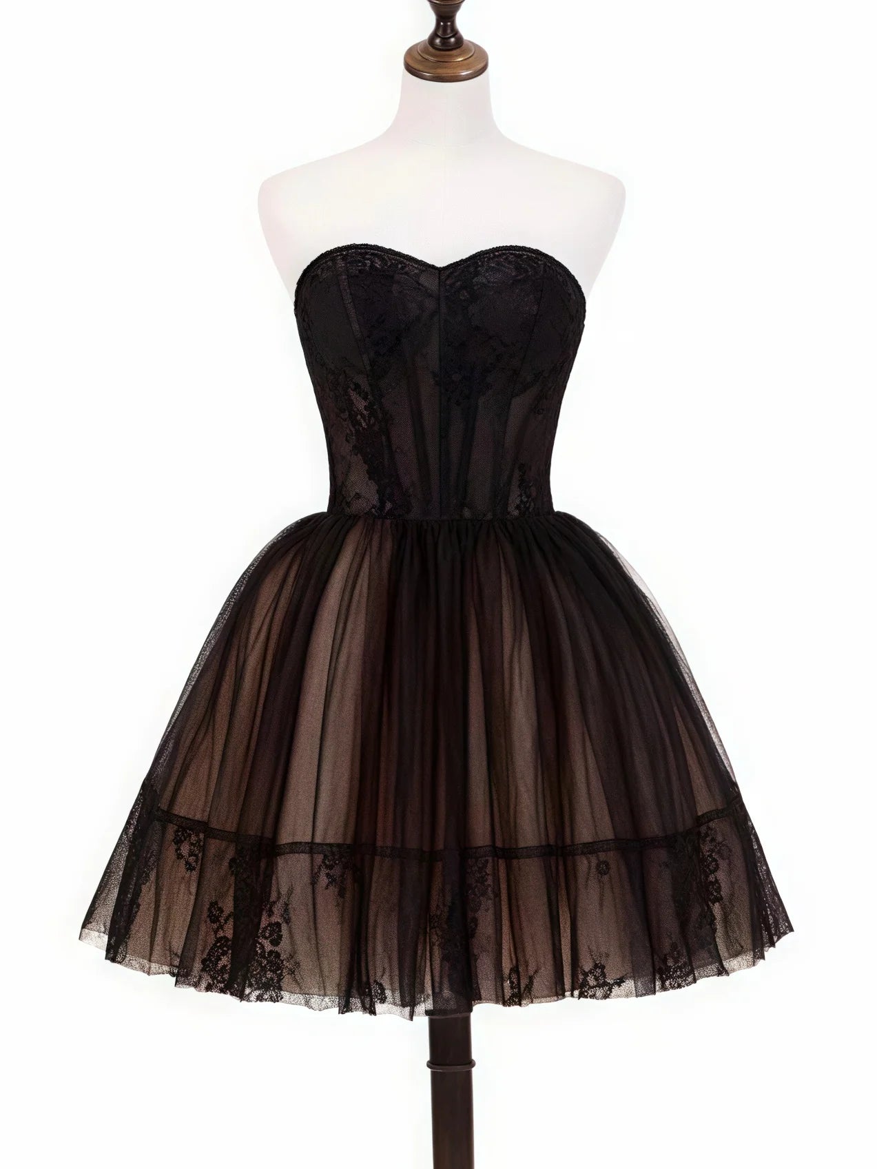 Princess Strapless Sleeveless Short/Mini Party Dance Cocktail Homecoming Dress With Corset Bodice Simple gentle beautiful and unique design