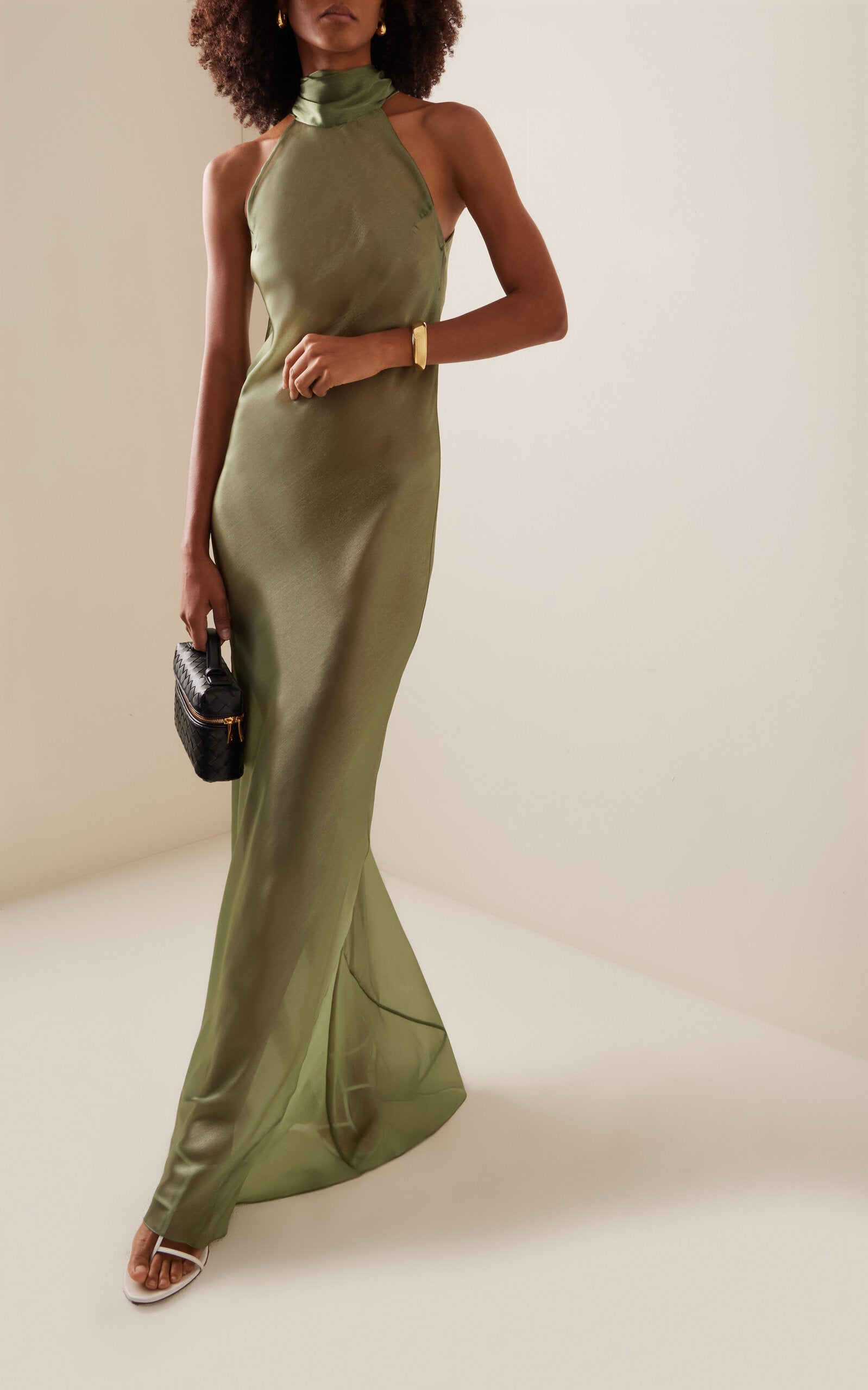 Sienna Satin Organza Gown Gentle beautiful and grand