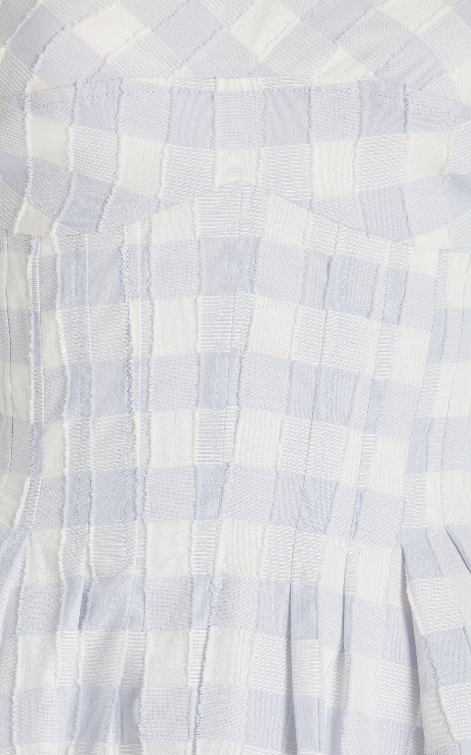 Draped JeGingham Cotton-Fil Coupe Midi Dress Full of charm simple and atmospheric