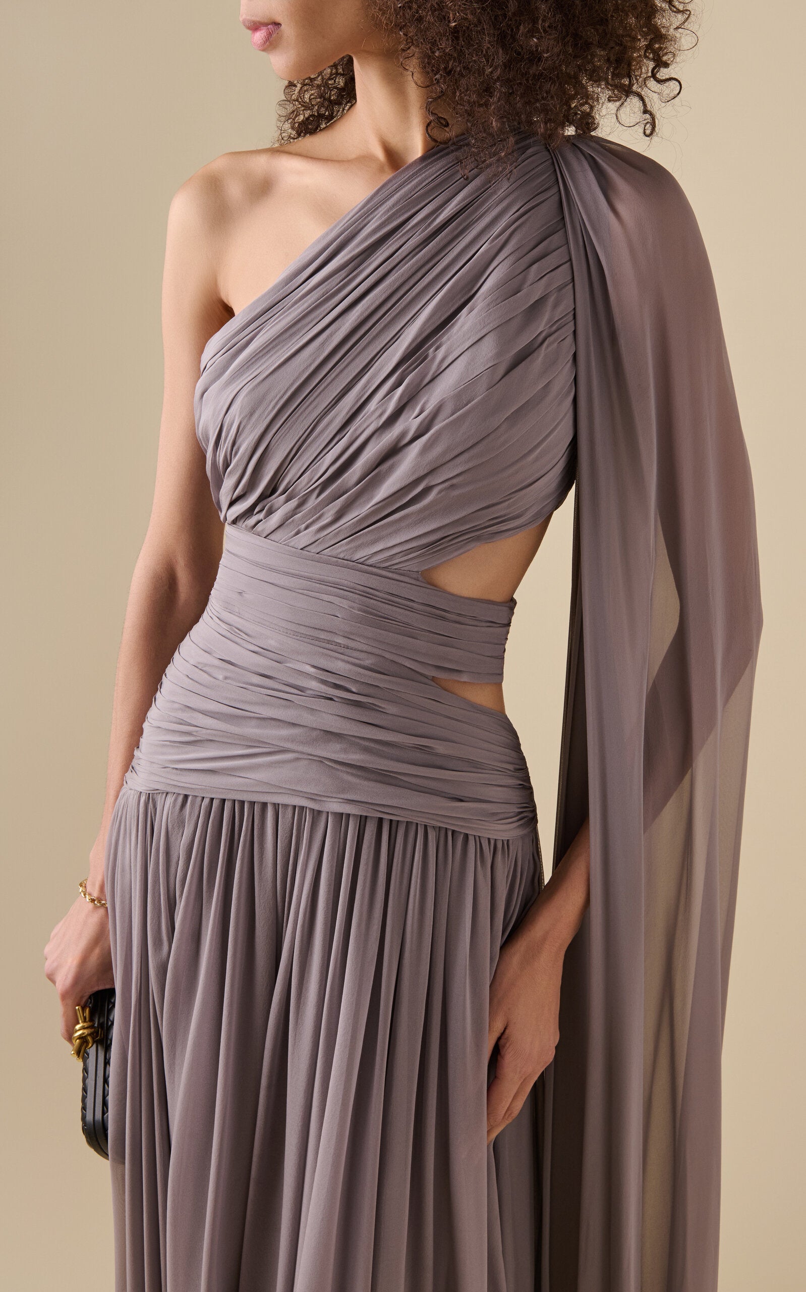 Cut-out Draped Silk Gown Simple gentle beautiful and grand