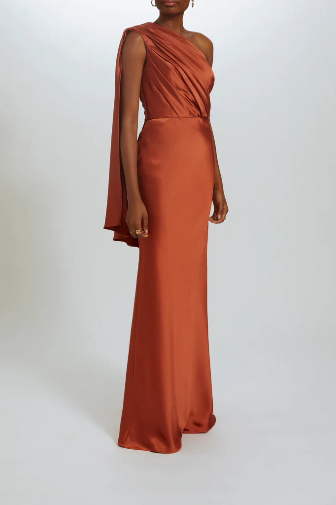 Draped One-Shoulder Dress Simple atmospheric beautiful and unique design