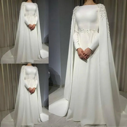 Simple Mermaid White Prom Dresses Wedding Dress