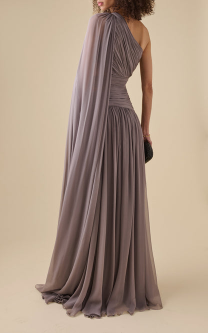 Cut-out Draped Silk Gown Simple gentle beautiful and grand