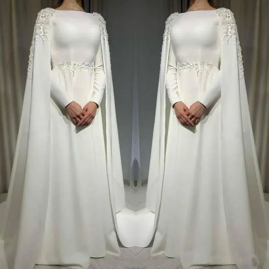 Simple Mermaid White Prom Dresses Wedding Dress