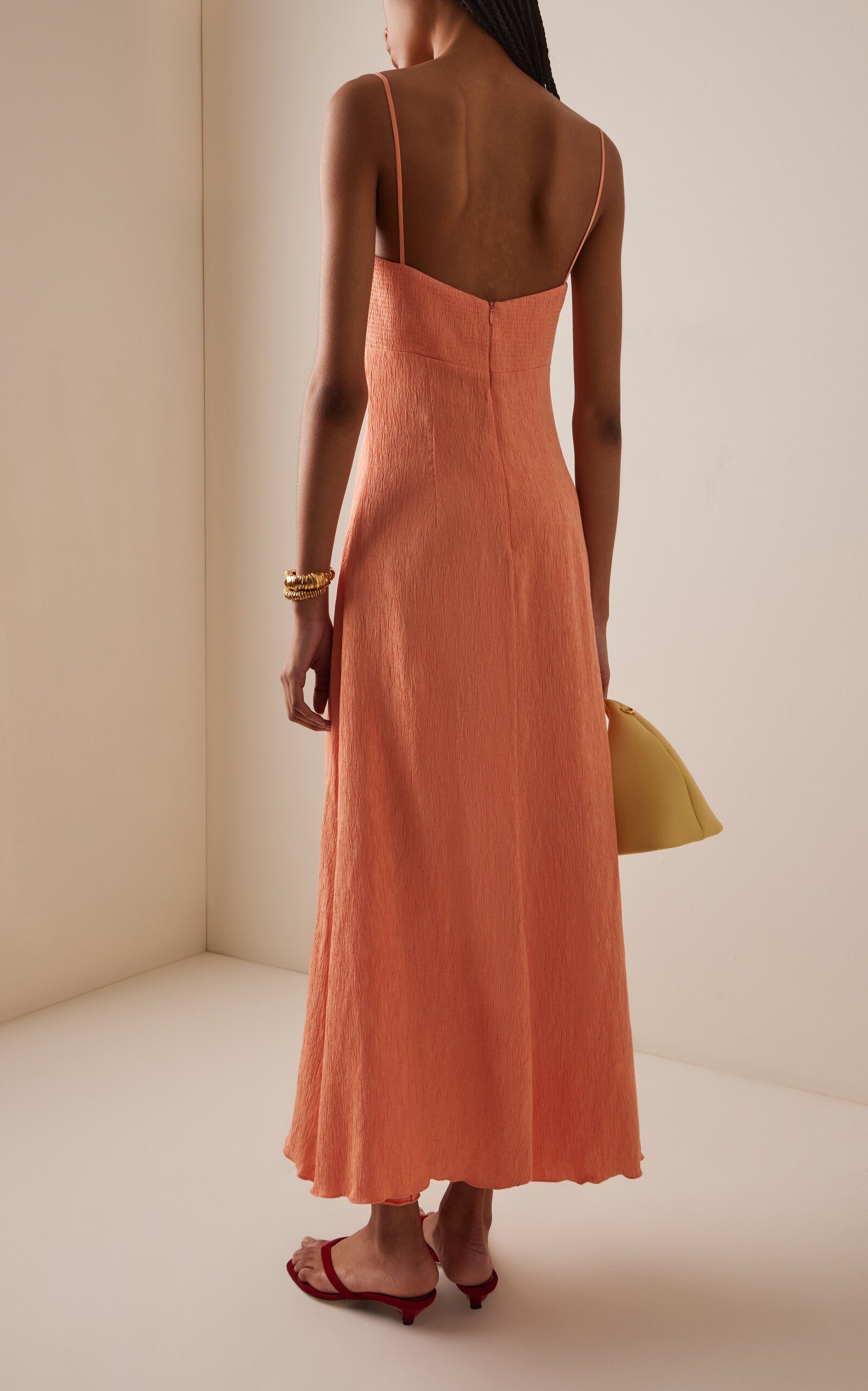 Ladies' Spring And Summer Vacation Cape-Detailed Roma Layered Dream Spinner Silk Maxi Dress