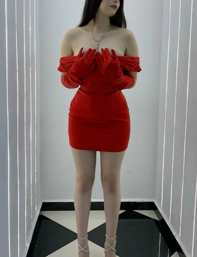 Off The Shoulder Homecoming Dress Short Prom Party Gown