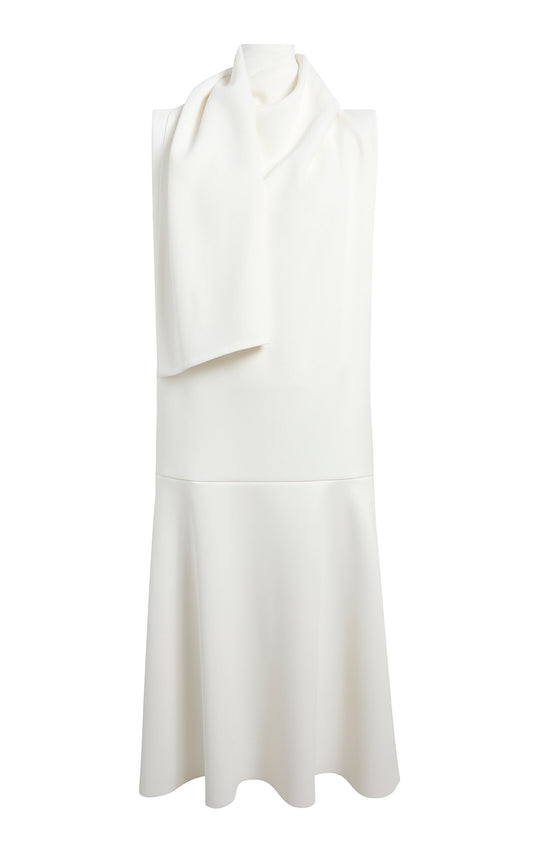 Draped Crepe-Satin Midi Dress Full of charm simple and atmospheric