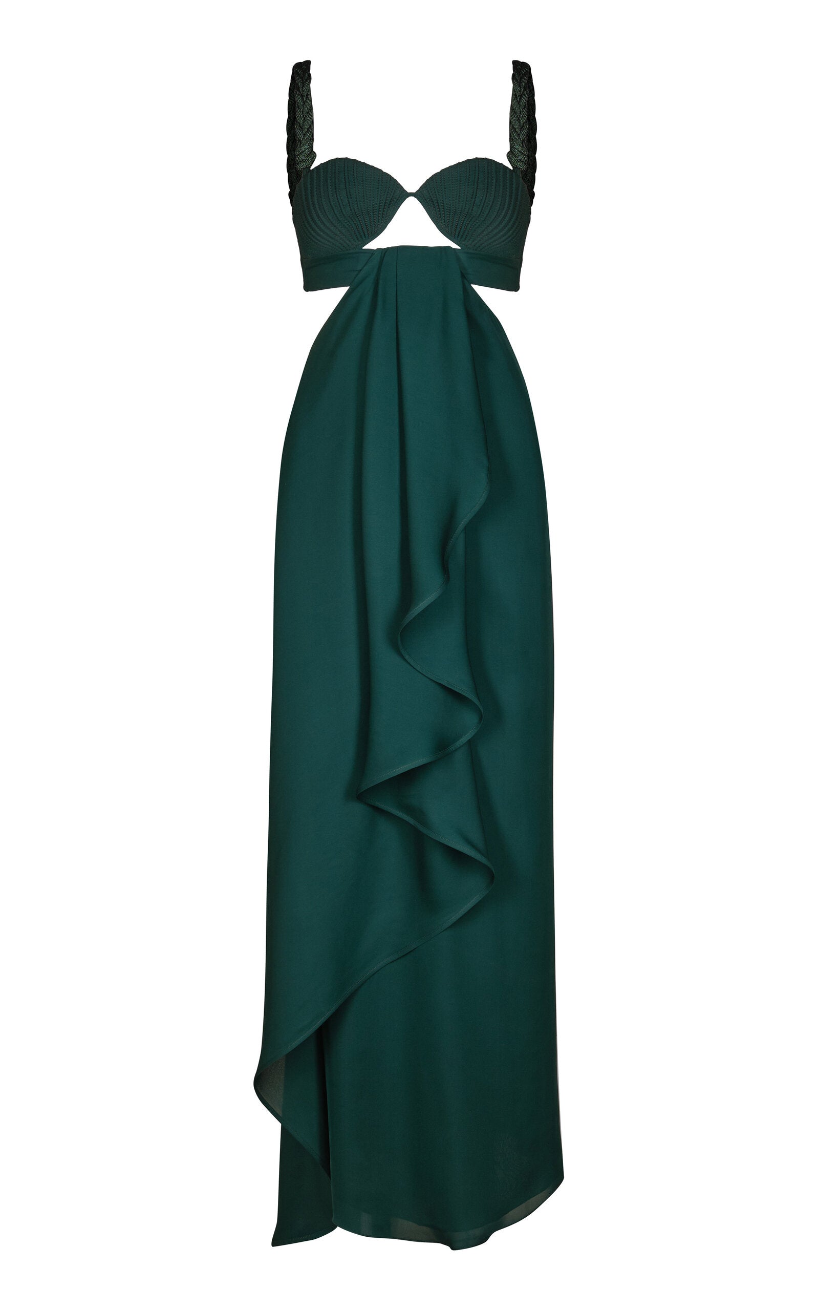 Sea Poem Draped Cutout Maxi Dress Simple gentle beautiful and grand