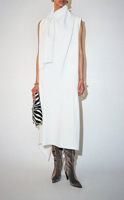 Draped Crepe-Satin Midi Dress Full of charm simple and atmospheric