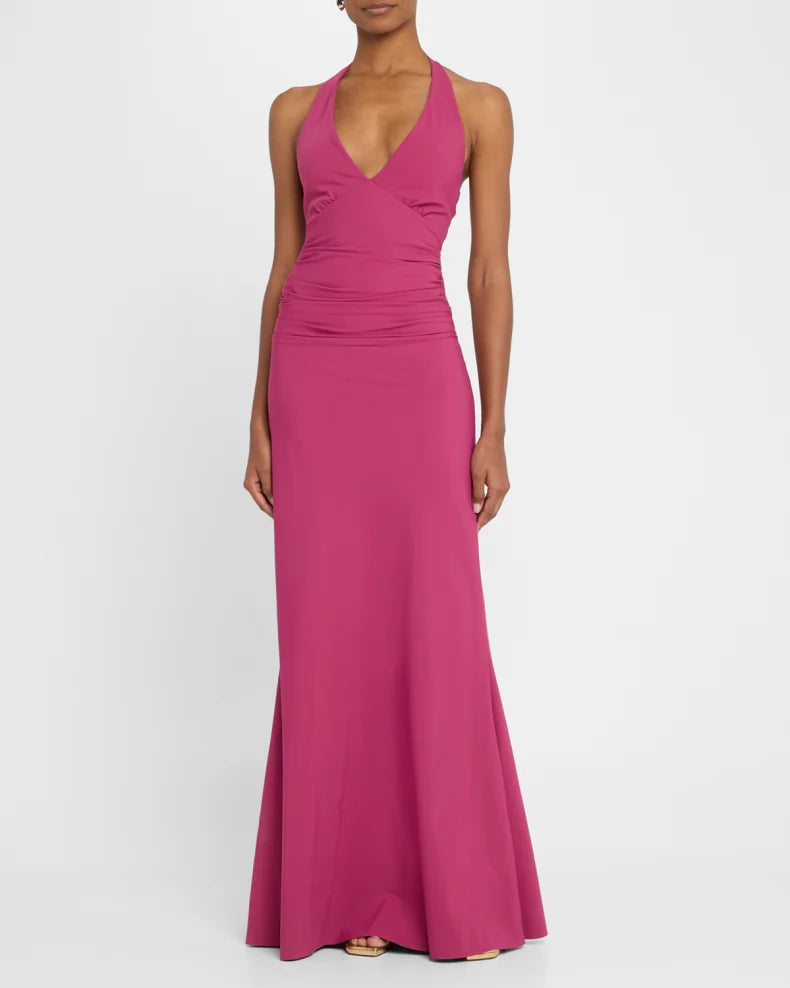 Halter Stretch-Jersey Gown Beautiful and charming simple and unique design