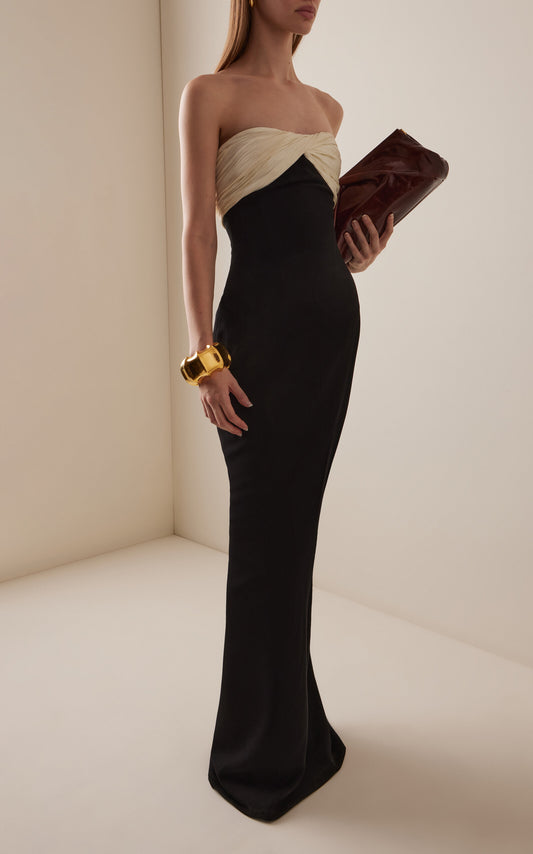 Twist-Detail Silk-Crepe Gown Gentle beautiful and grand