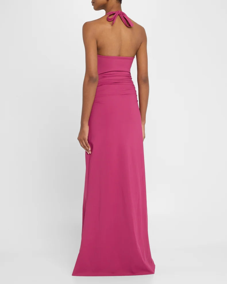 Halter Stretch-Jersey Gown Beautiful and charming simple and unique design