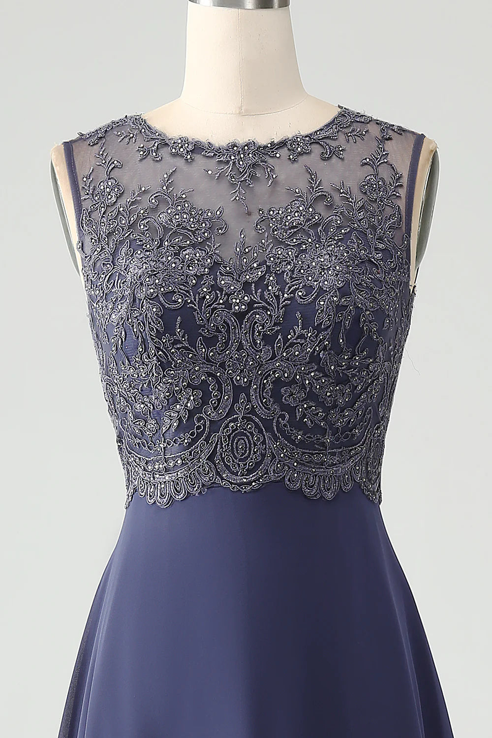 Twilight Mermaid V Neck Beaded Mother of the Bride Dress With Short Sleeves