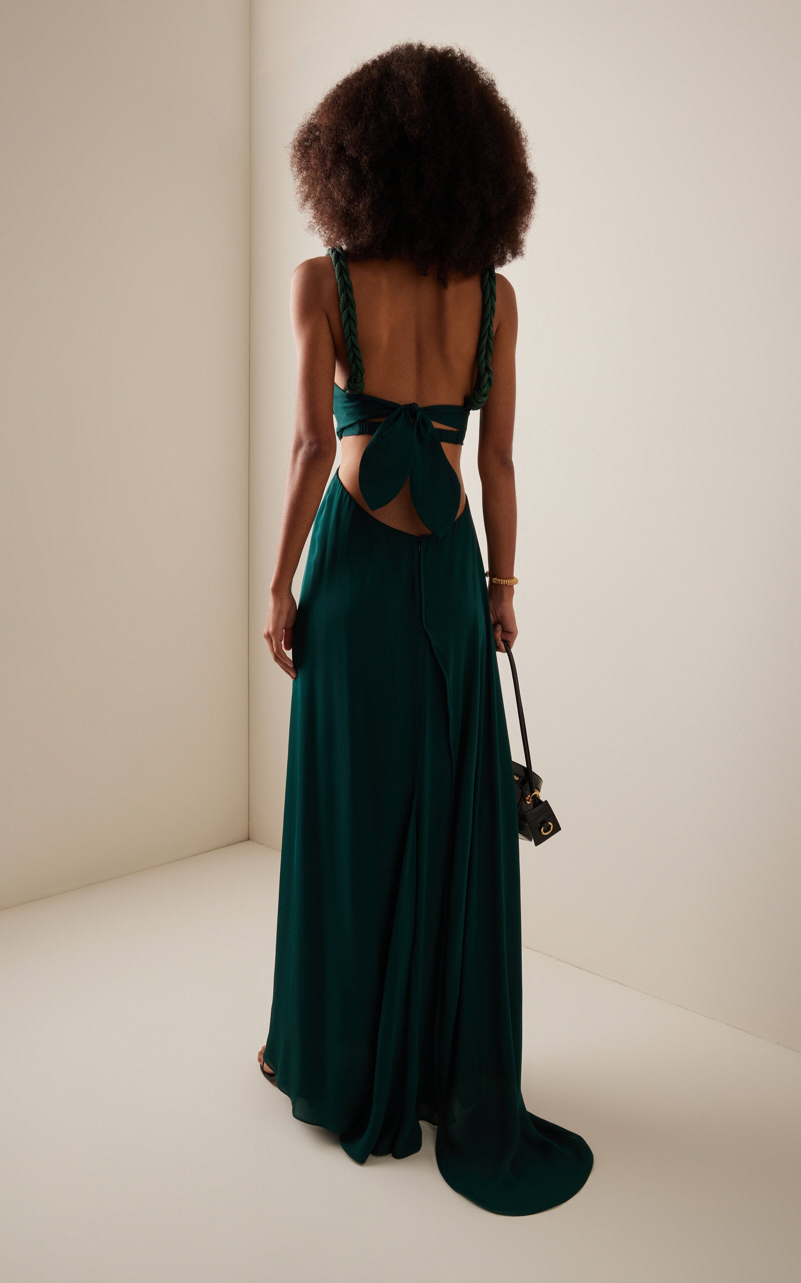 Sea Poem Draped Cutout Maxi Dress Simple gentle beautiful and grand