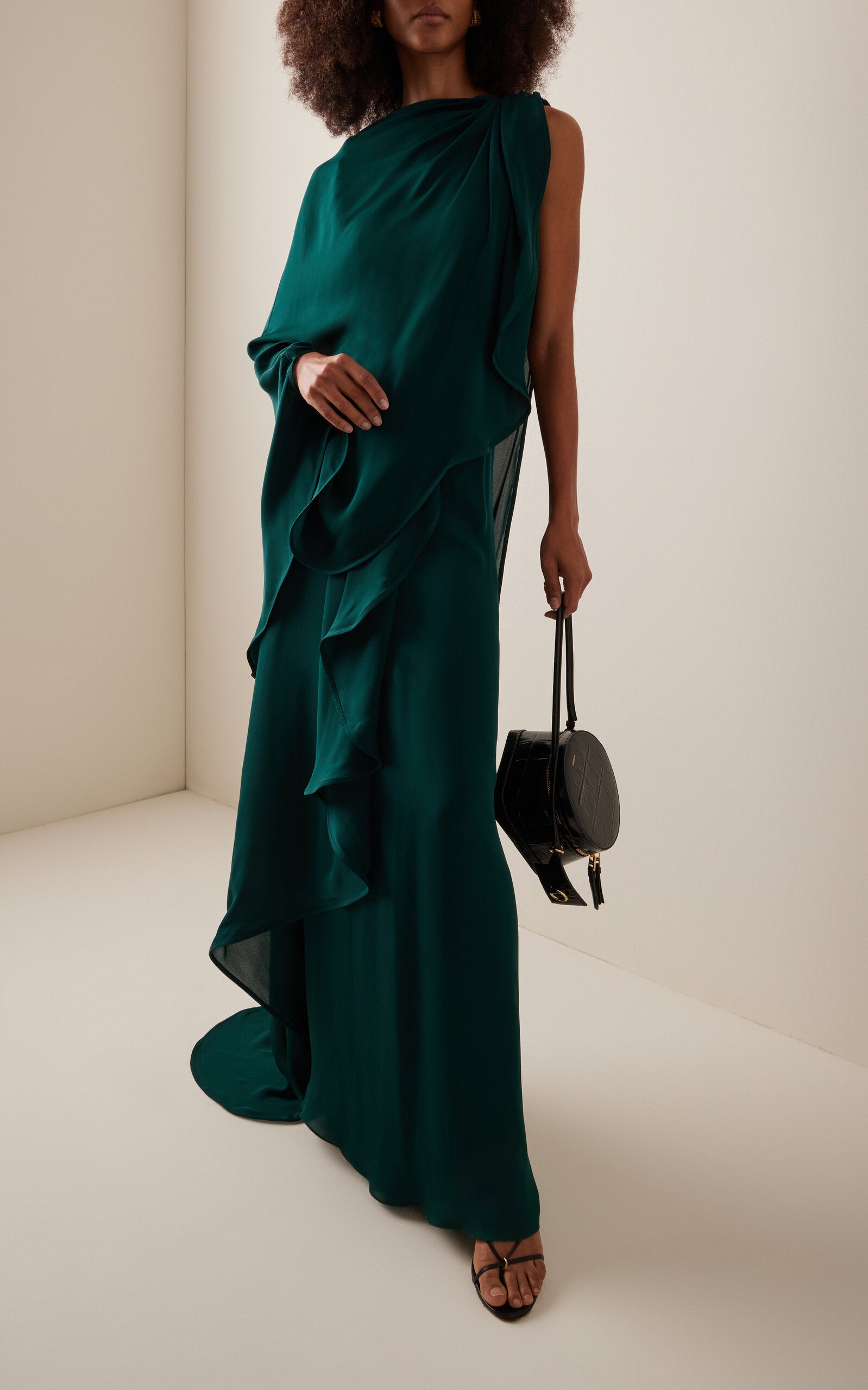 Sea Poem Draped Cutout Maxi Dress Simple gentle beautiful and grand