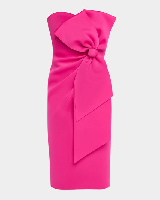 Strapless Bow-Front Bodycon Dress Charming and unique design Beautiful generous simple