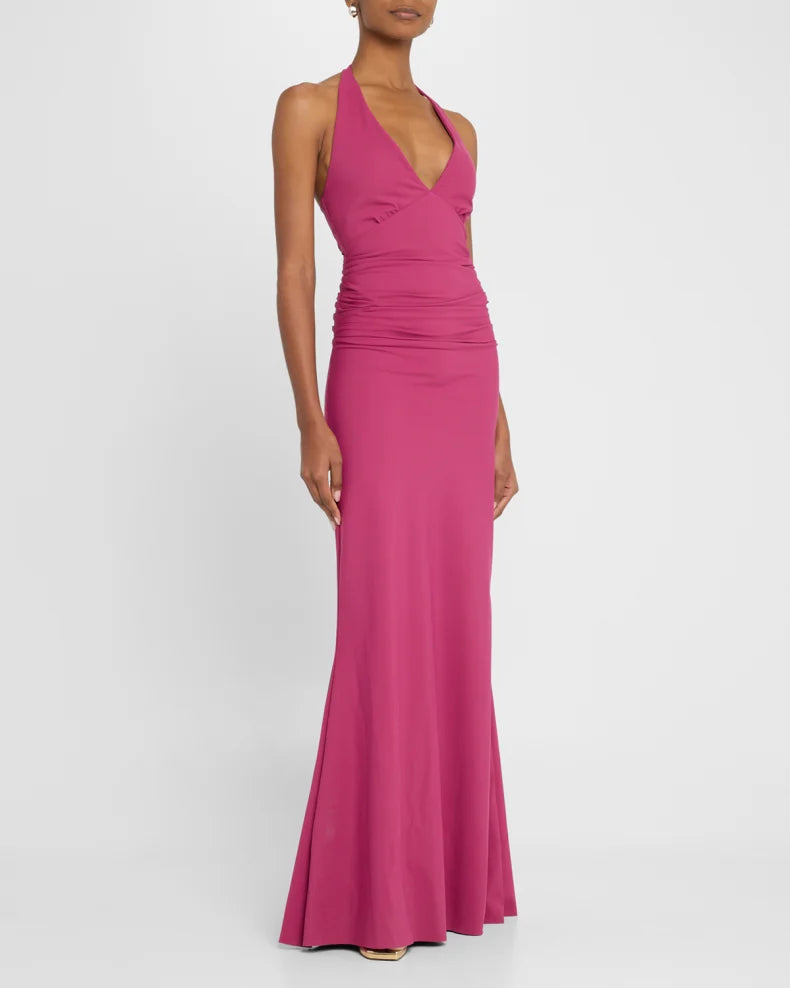 Halter Stretch-Jersey Gown Beautiful and charming simple and unique design