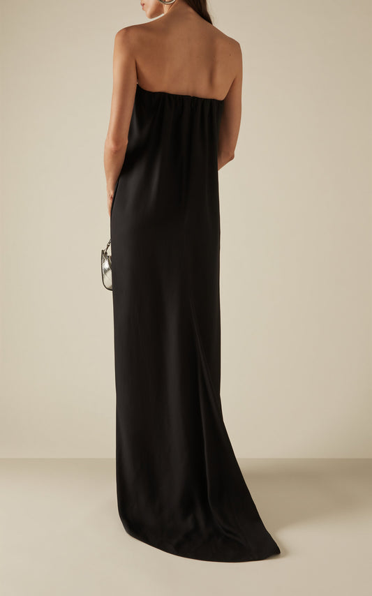 Party Dresses Strapless Crepe GownGentle beautiful and grand