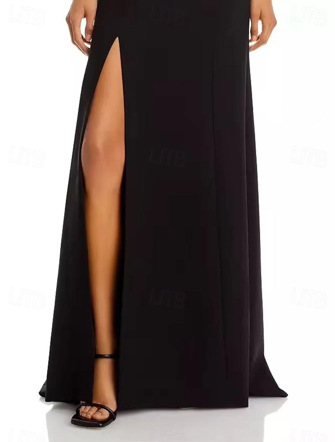 Trumpet Evening Gown Elegant Dress Evening Party Black Tie Gala Sweep / Brush Train Sleeveless Sweetheart Wednesday Family Cotton Blend Backless with Ruched Slit