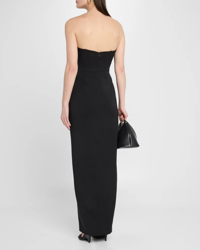 Charming and unique design Beautiful generous simple Madison Strapless Embellished Crepe Gown
