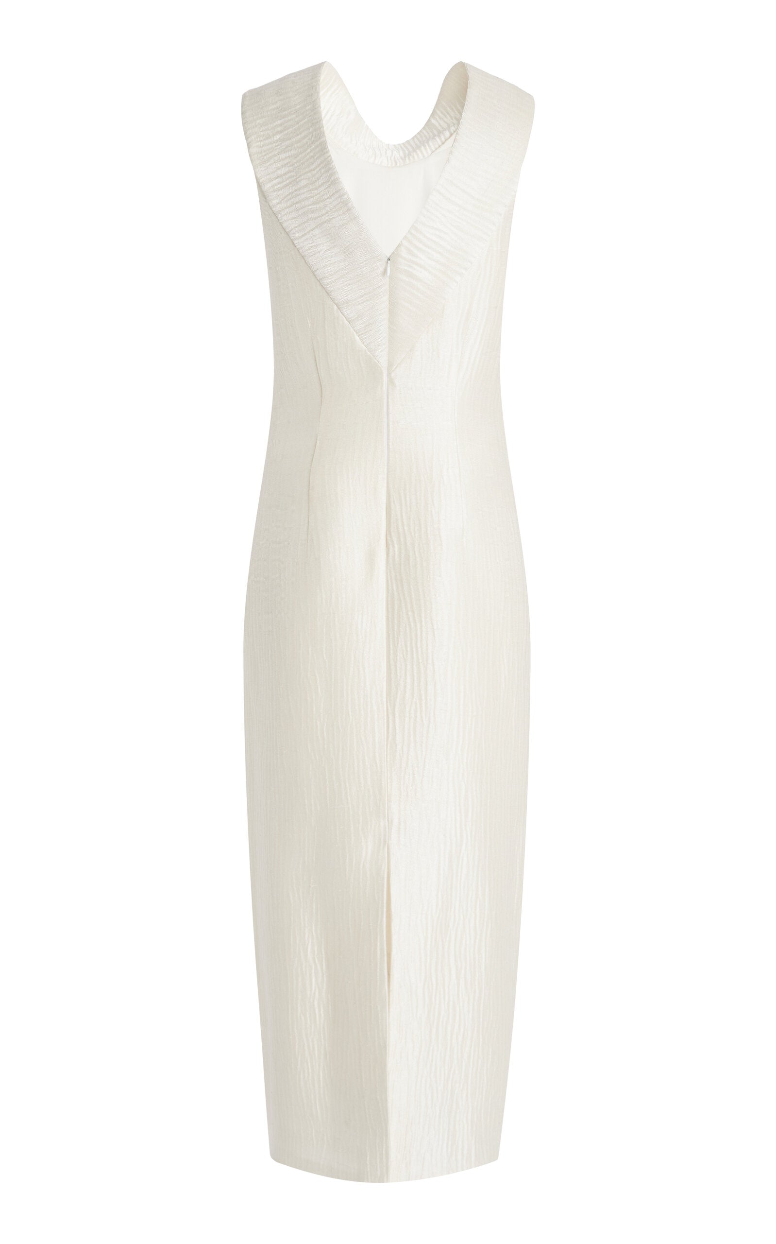 The Blair Pleated Sponge Silk Midi Dress