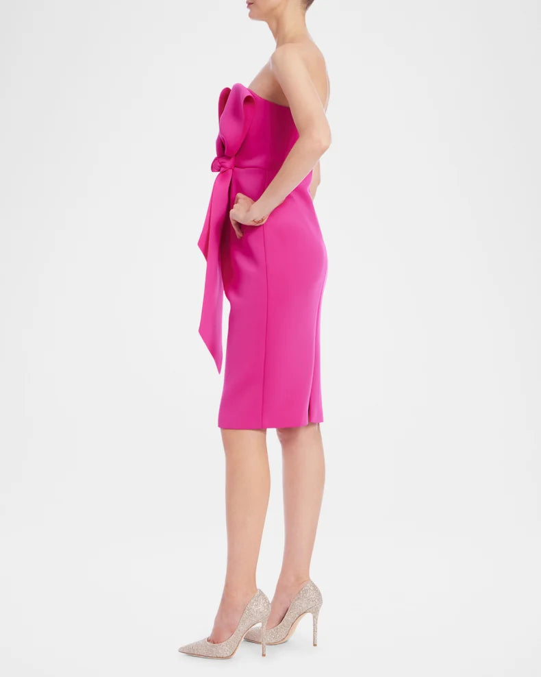 Strapless Bow-Front Bodycon Dress Charming and unique design Beautiful generous simple