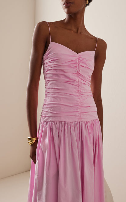 Exclusive Gathered Cotton Drop-Waist Dress