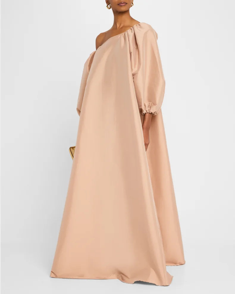 Nathalie Puff-Sleeve Off-The-Shoulder Gown Beautiful and charming simple and unique design