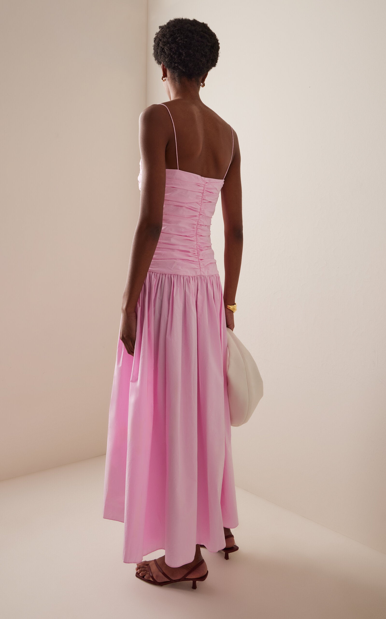 Exclusive Gathered Cotton Drop-Waist Dress