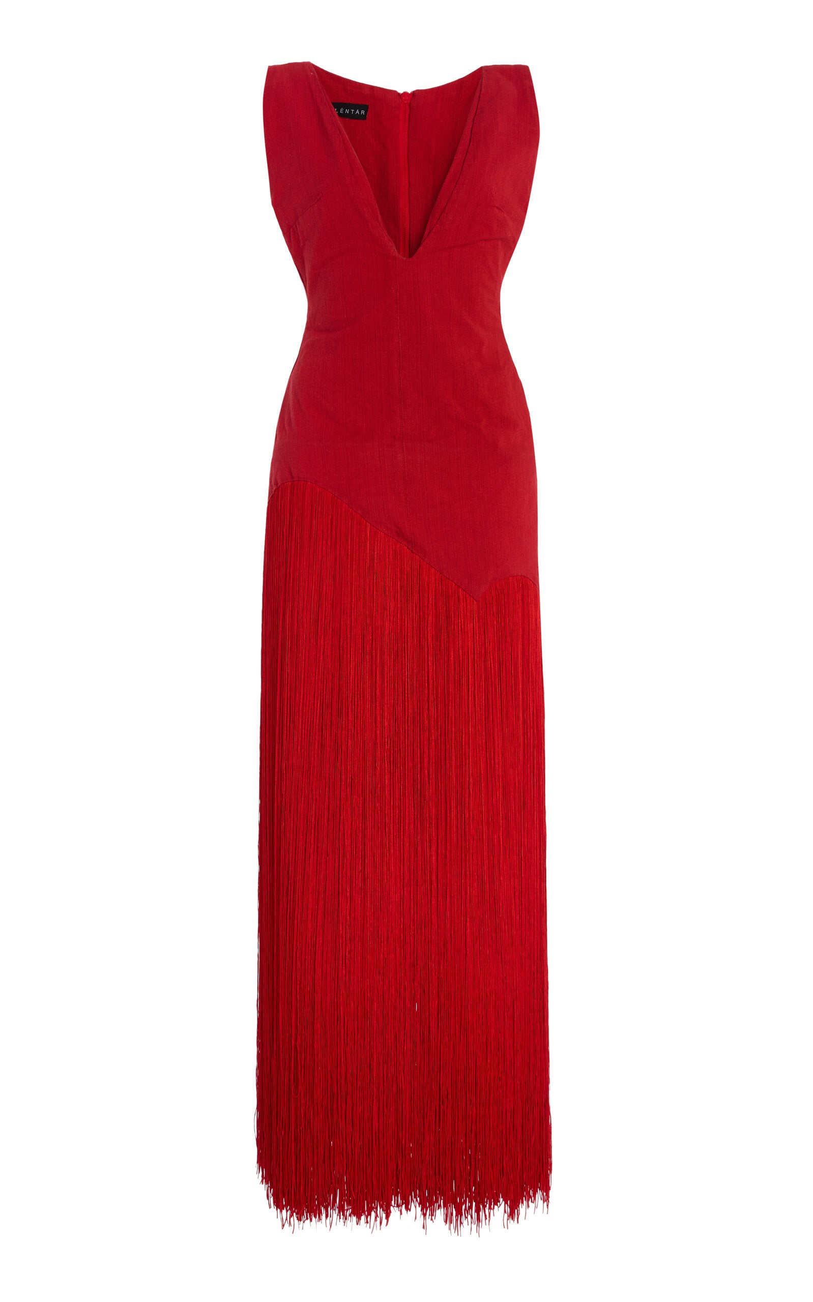 Exclusive Jade Fringed Cotton Maxi Dress Simple gentle beautiful and grand