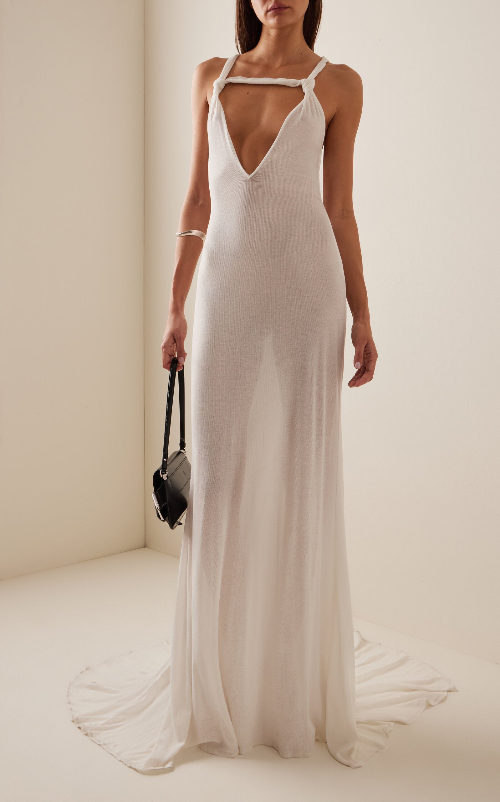 Carrie Rib-Knit Cotton Maxi Dress Gentle beautiful and grand