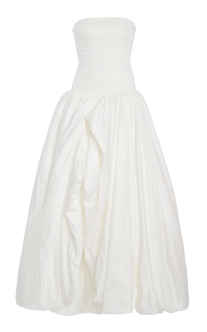 Violette Bubble-Hem Cotton Maxi Dress Simple gentle beautiful and grand