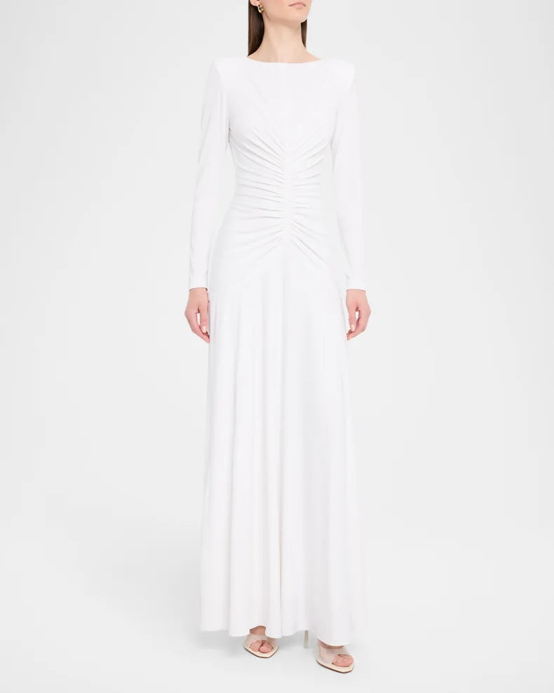 Thea Ruched A-Line Jersey Gown Beautiful and charming simple and unique design