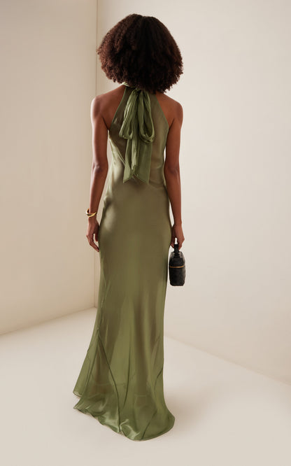 Sienna Satin Organza Gown Gentle beautiful and grand