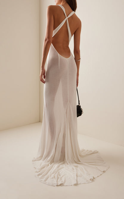 Carrie Rib-Knit Cotton Maxi Dress Gentle beautiful and grand