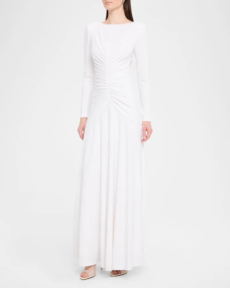 Thea Ruched A-Line Jersey Gown Beautiful and charming simple and unique design