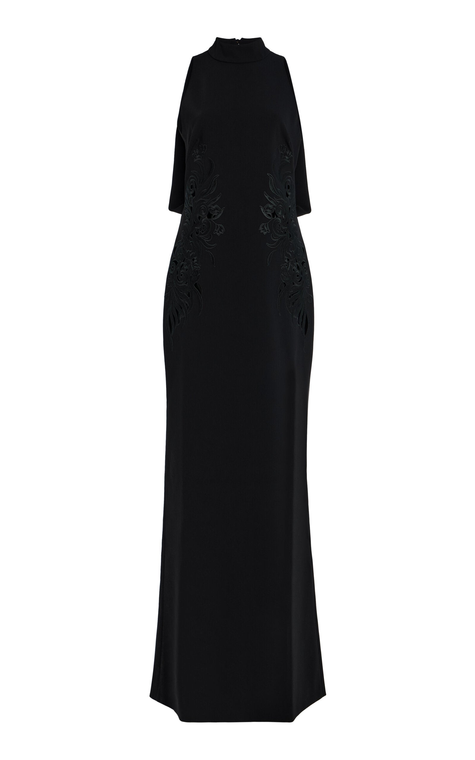 Ladies' Spring And Summer Vacation  Roma Layered Dream Organic Silk Crepe Chine Mini Gertrude Matilde Lace-Embroidered Cady Gown