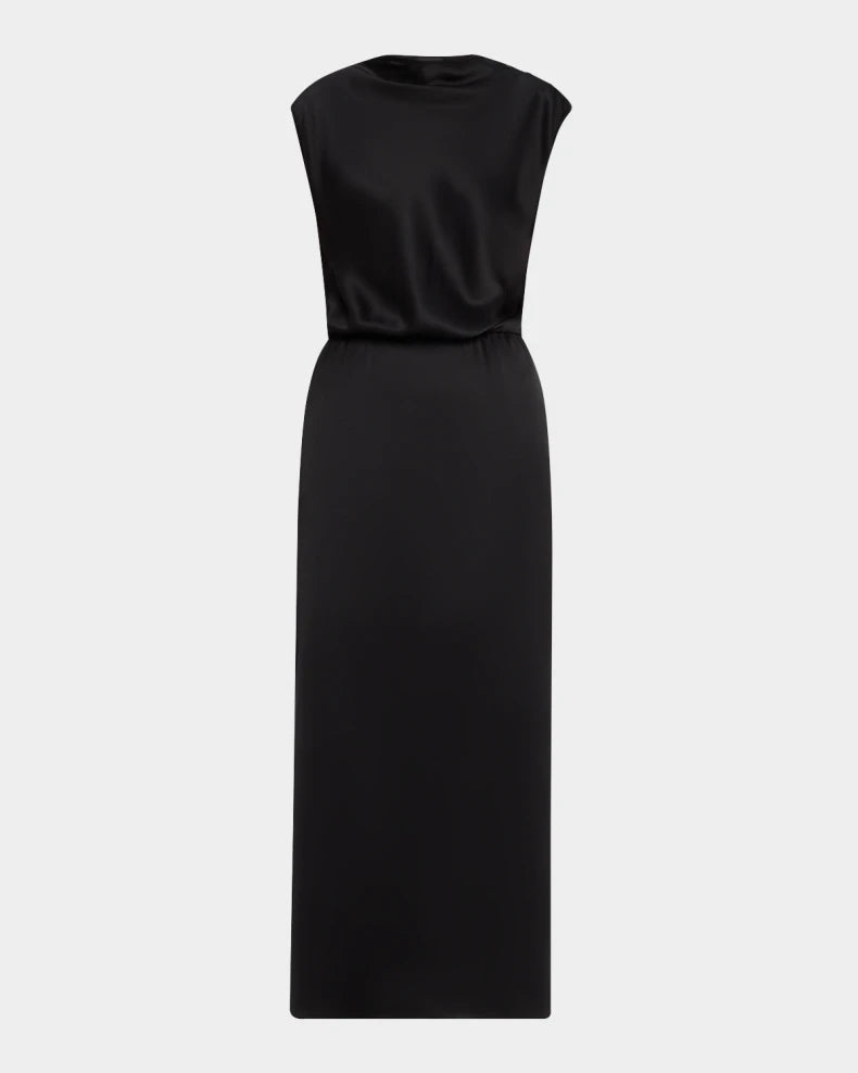 Cap-Sleeve Double Silk Satin Gown Beautiful and charming simple and unique design