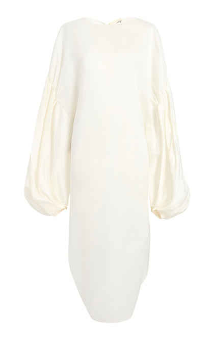 Zelma Oversized Silk Midi Dress Simple gentle beautiful and grand