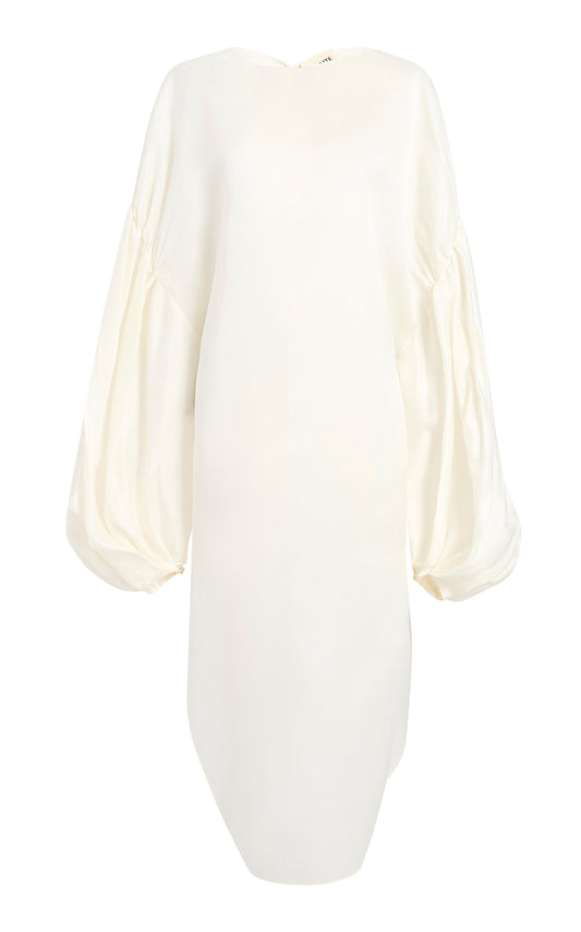 Zelma Oversized Silk Midi Dress Simple gentle beautiful and grand