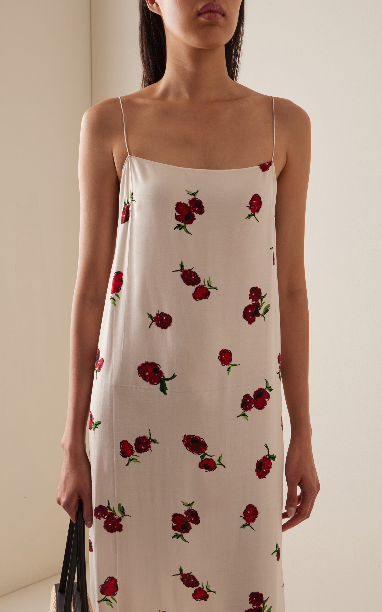 Sicily Printed Silk Midi Dress Full of charm simple and atmospheric